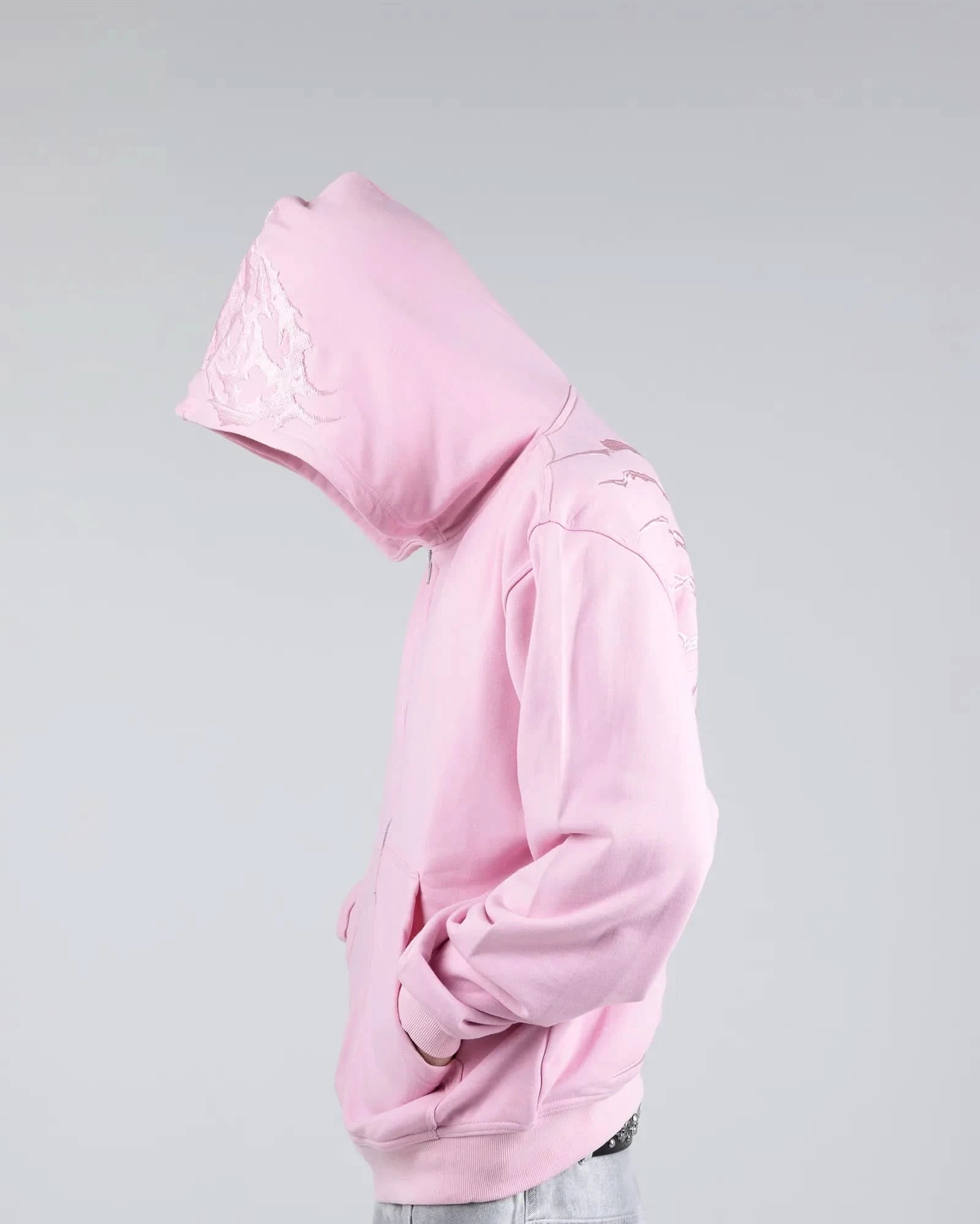 “Ghoul” ZIP-UP (Light Pink)