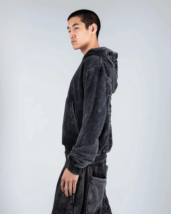 “Ghoul” HOODIE (Washed Black) - Second Image