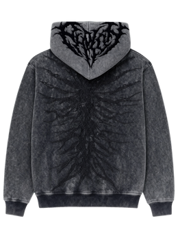 “Ghoul” Zip-Up (Washed Black)
