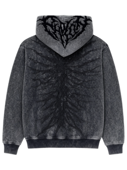 “Ghoul” Zip-Up (Washed Black)