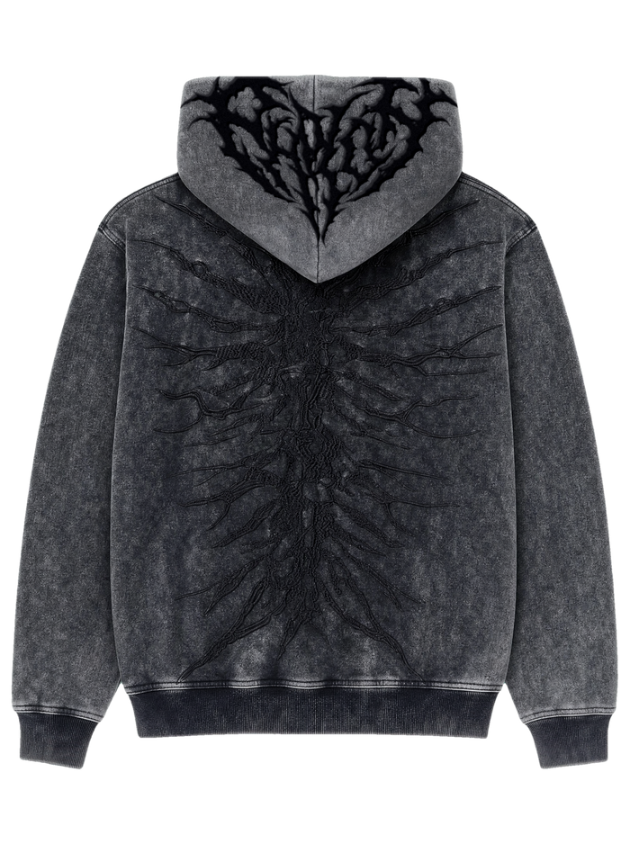 “Ghoul” Zip-Up (Washed Black)