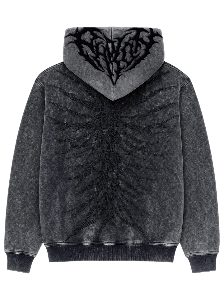 Ghoul Zip-Up Washed Black