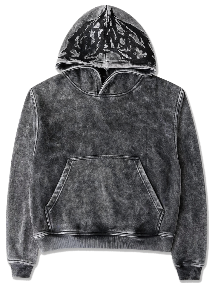 Ghoul Hoodie Washed Black front