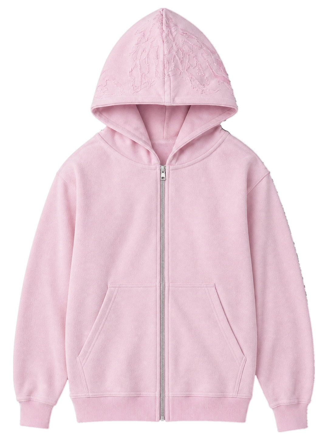 Ghoul Zip-Up Light Pink front
