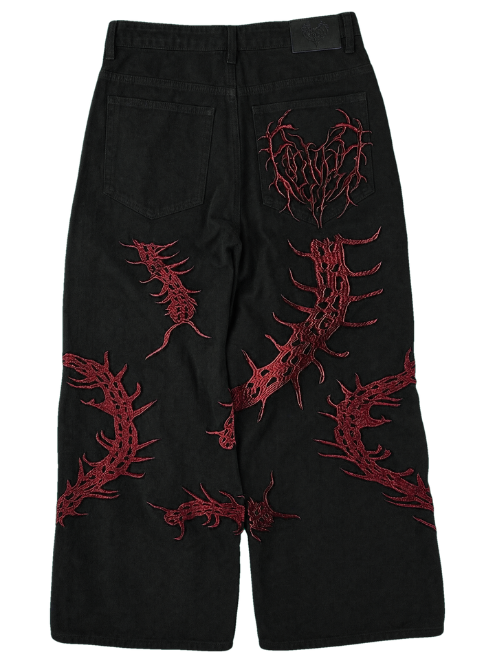 Ghoul Jeans Wine back