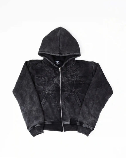 HALF A MIL ZIP BLACK+GHOUL JORTS - pholoh