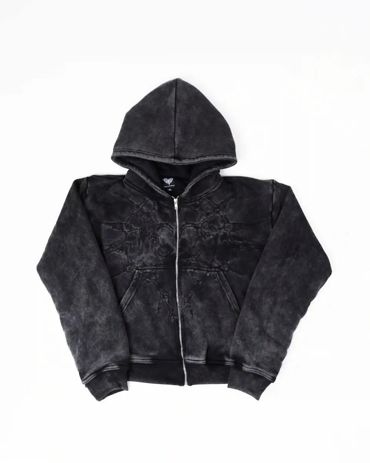 HALF A MIL ZIP BLACK+GHOUL JORTS - pholoh