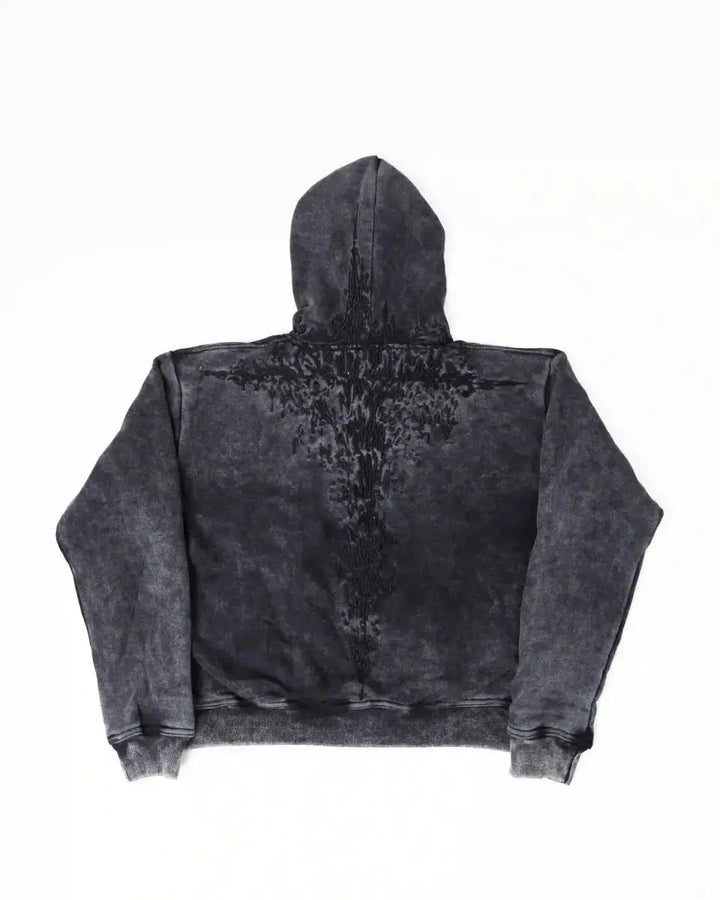 HALF A MIL ZIP BLACK+GHOUL JORTS - pholoh