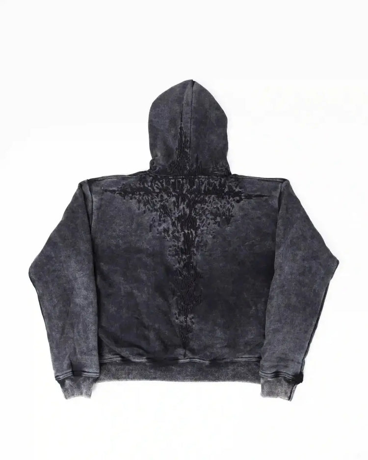HALF A MIL ZIP BLACK+GHOUL JORTS - pholoh