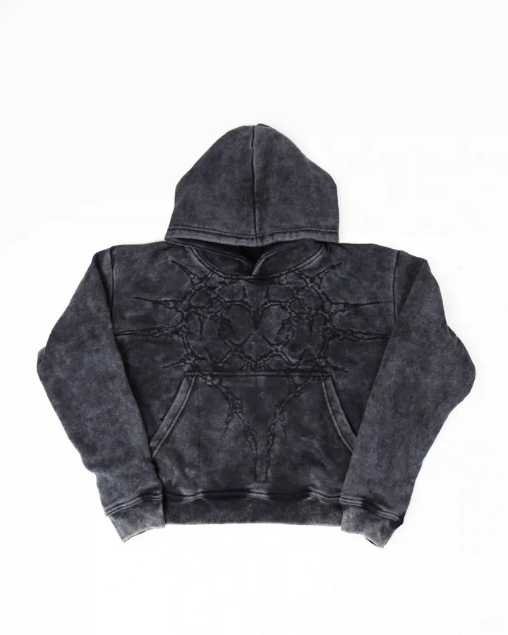 "Half a Million" Embroidered Hoodie (Black) - pholoh