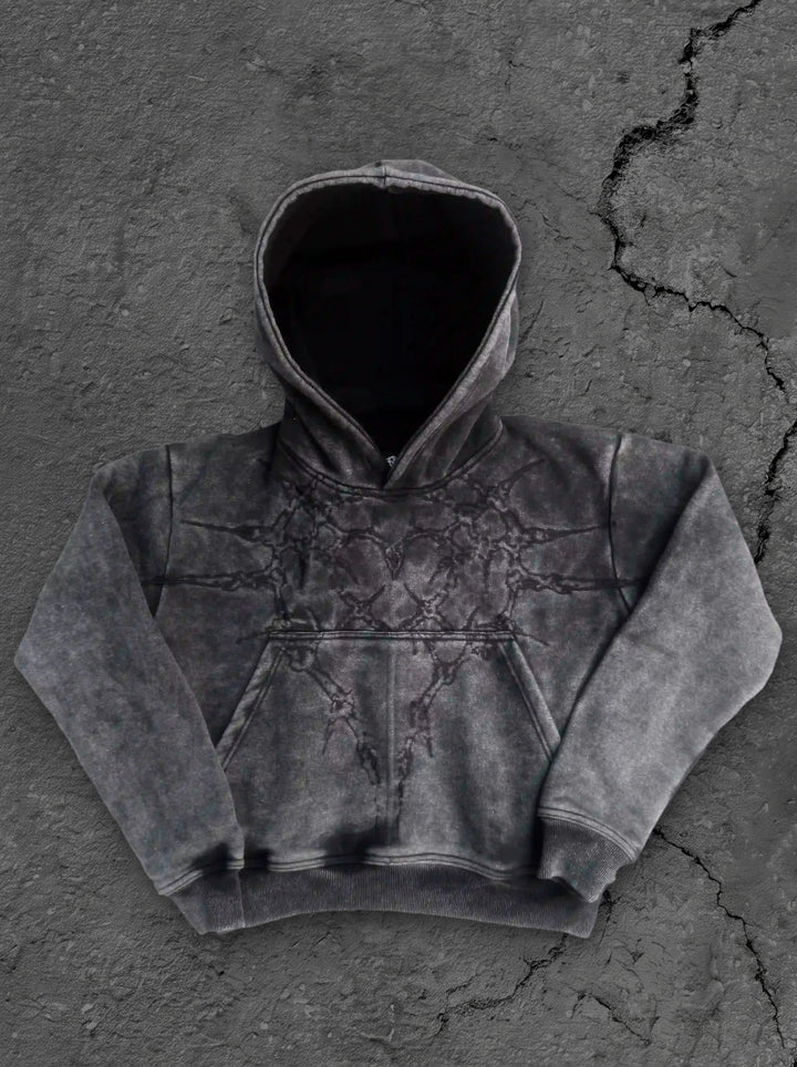 half a million embroidered hoodie black