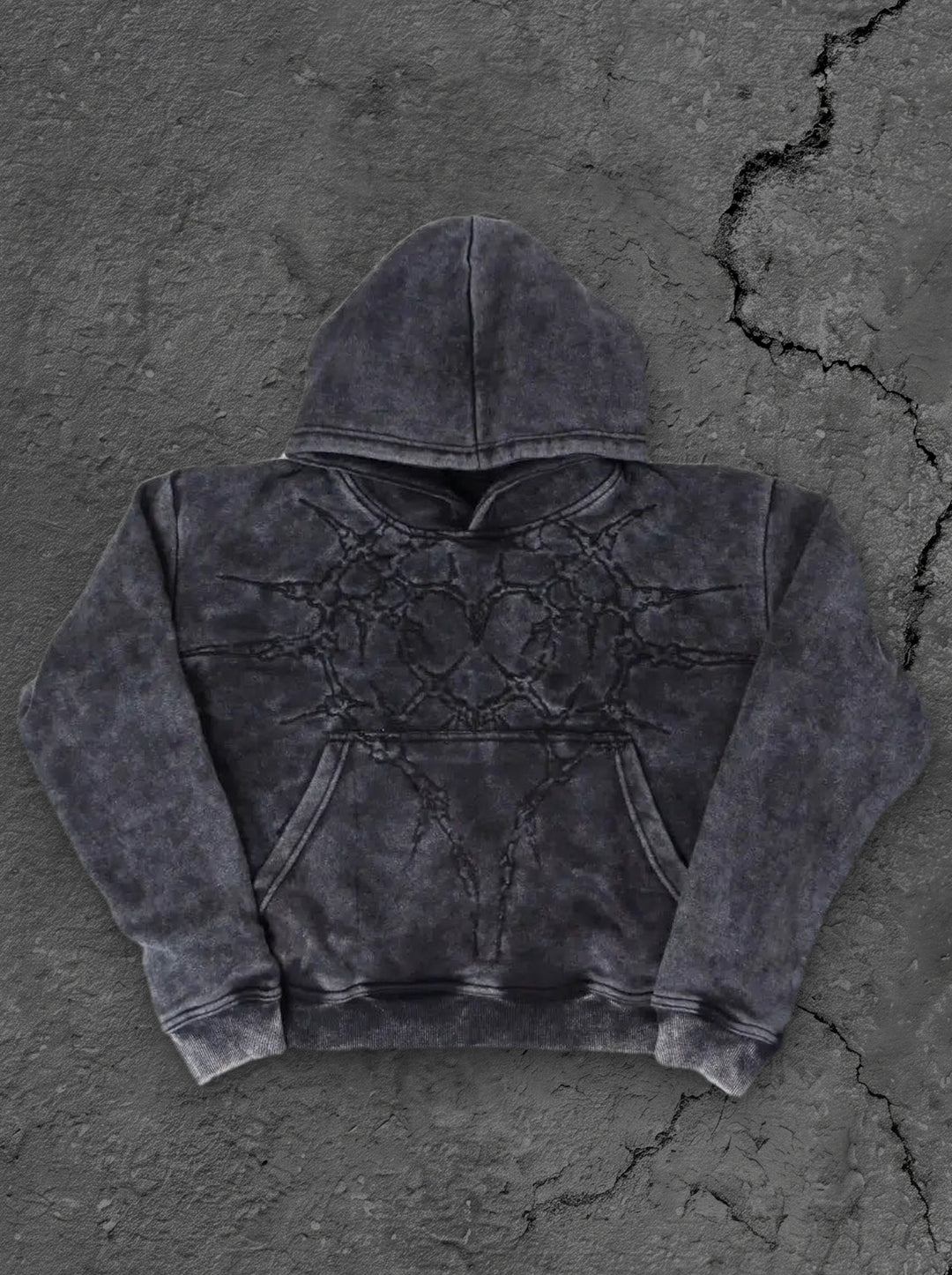 half a million embroidered hoodie black