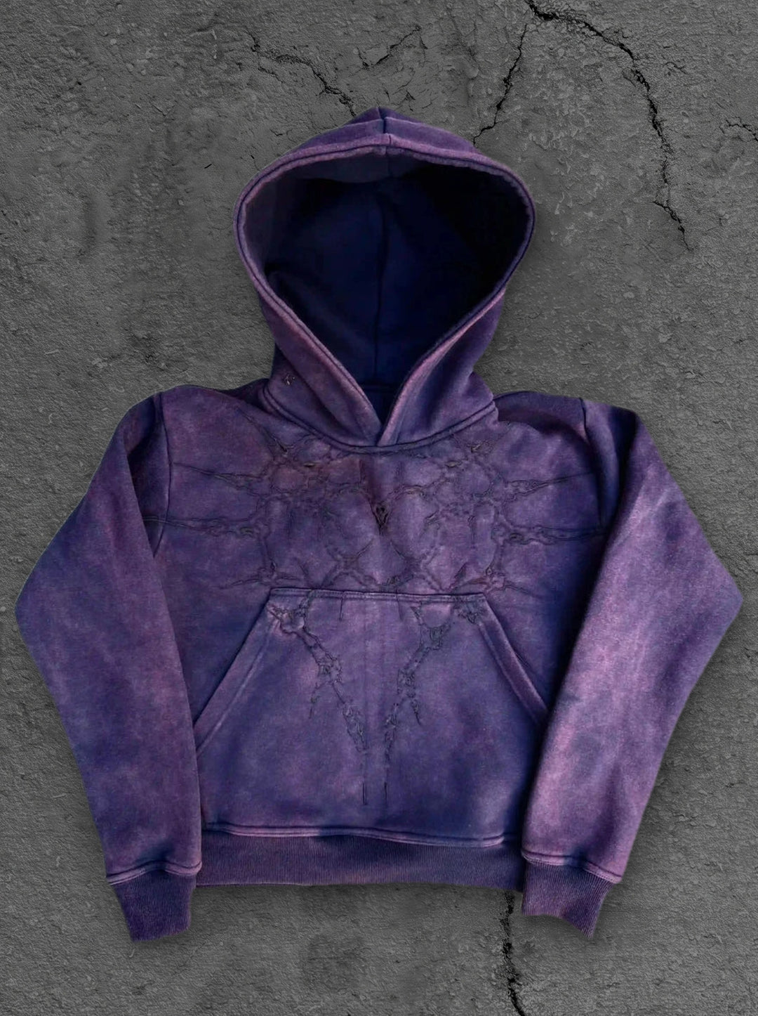 half a million embroidered hoodie dark purple