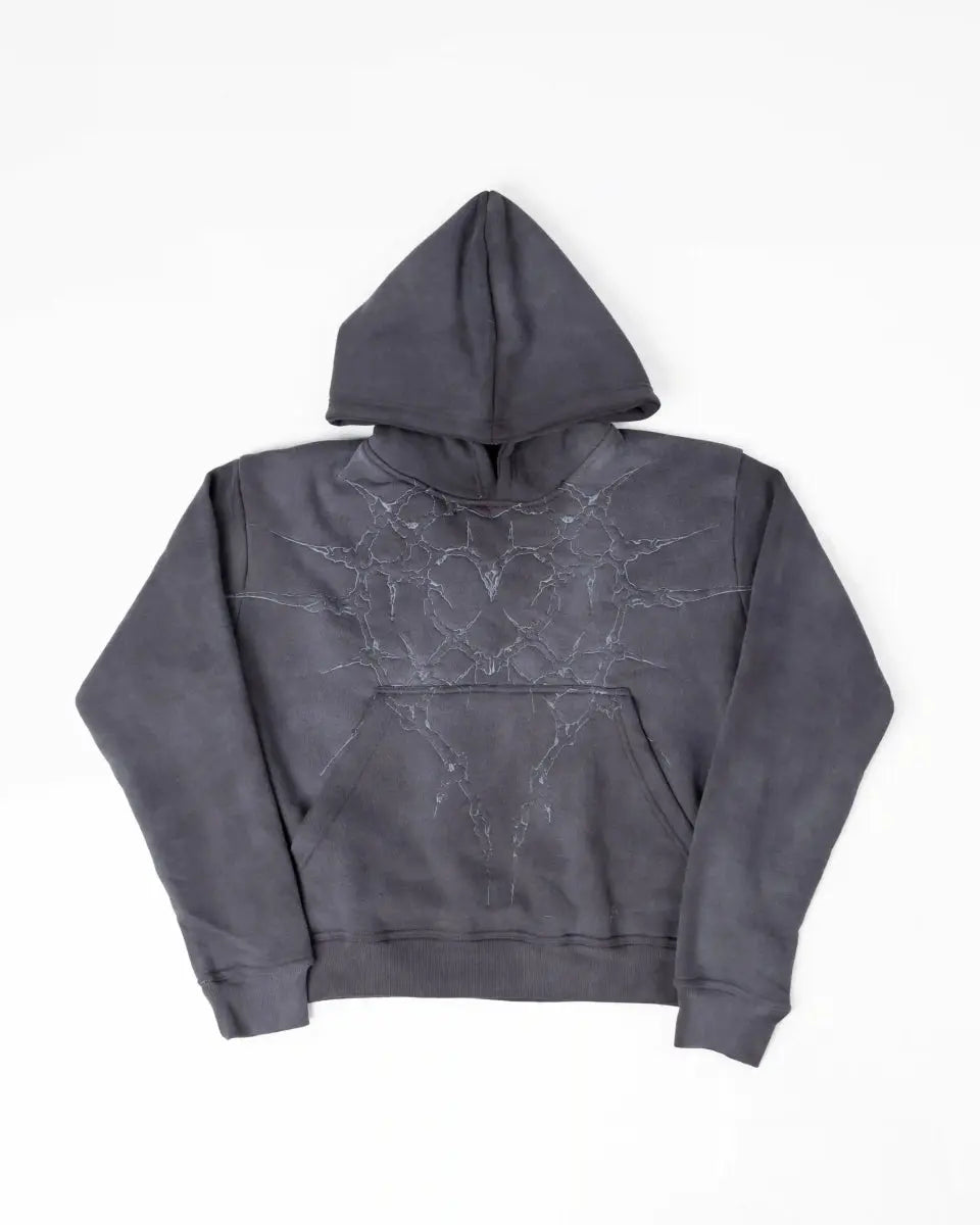"Half a Million" Embroidered Hoodie (Grey) - pholoh