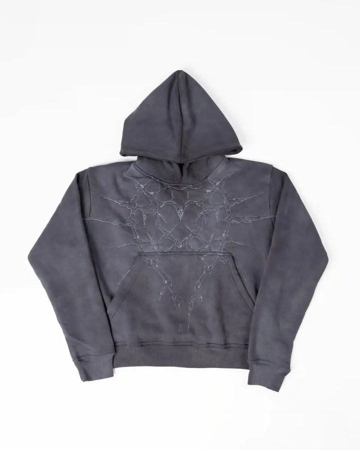 "Half a Million" Embroidered Hoodie (Grey) - pholoh