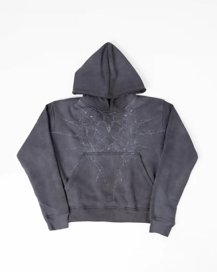 "Half a Million" Embroidered Hoodie (Grey) - pholoh