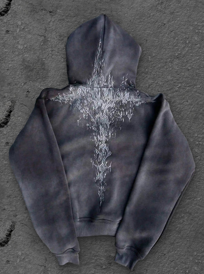 "Half a Million" Embroidered Hoodie (Grey)