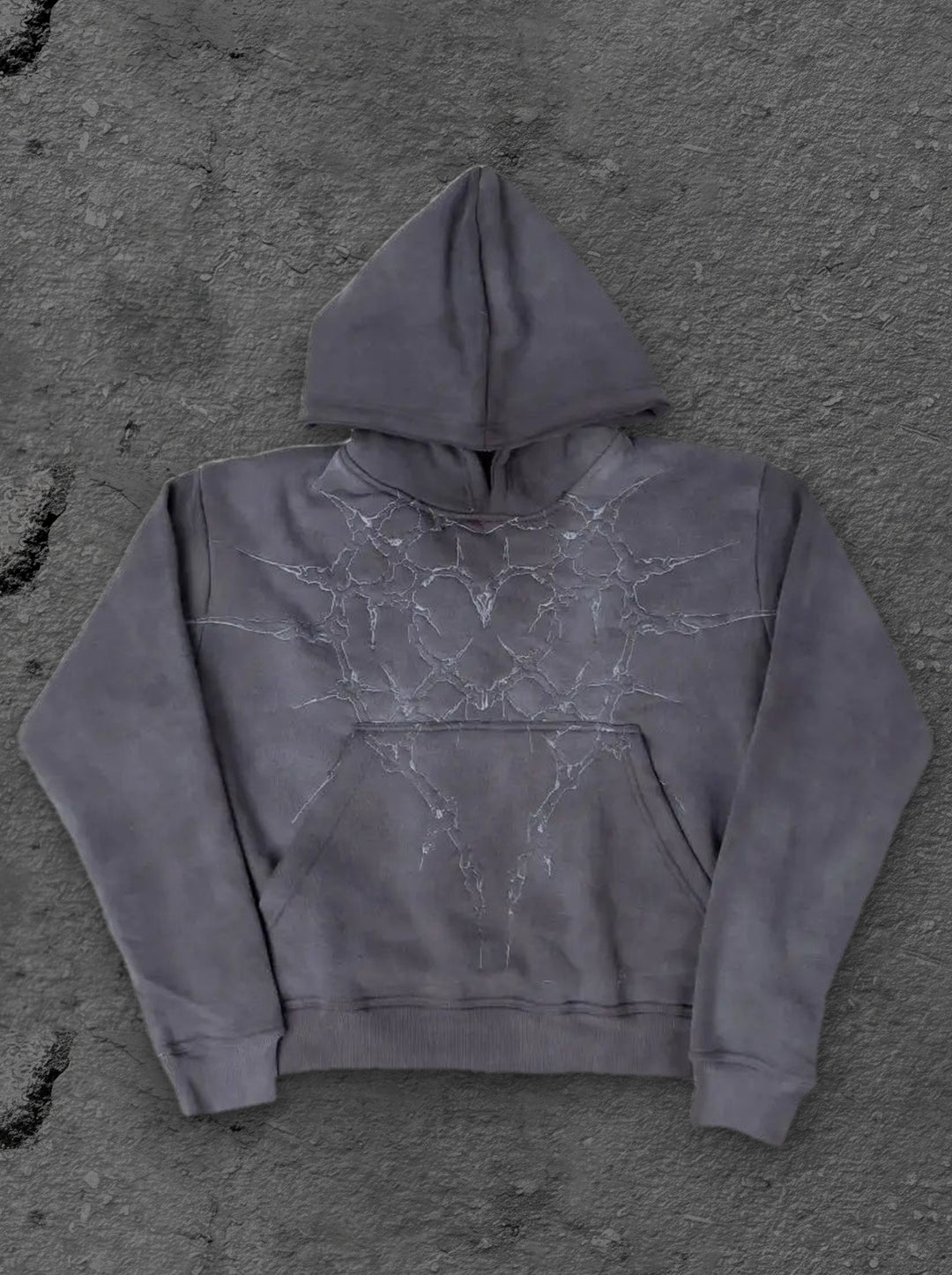 half a million embroidered hoodie grey