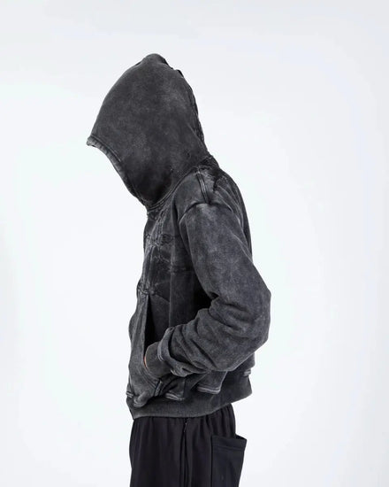 “Half a Million” Embroidery Zip - Up (Black) - pholoh