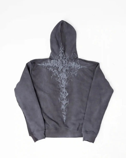 “Half a Million” Embroidery Zip - Up (Grey) - pholoh