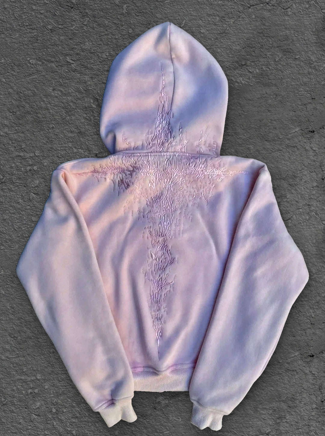 half a million embroidery zip up light pink
