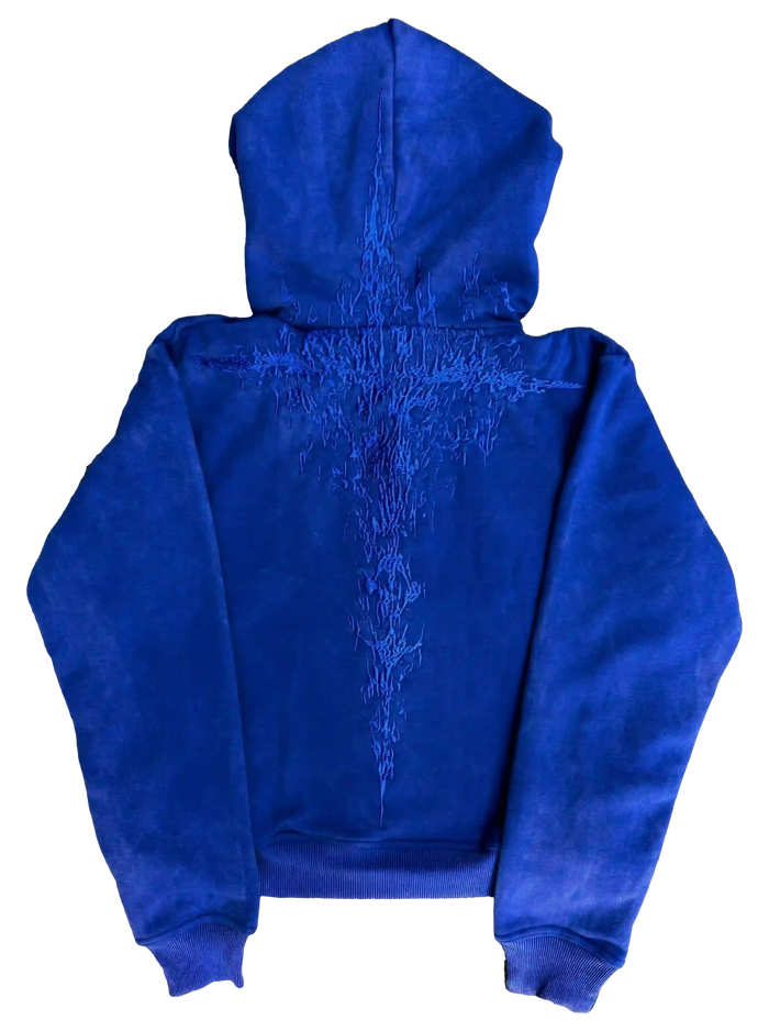 “Half a Million” Embroidery Zip-Up (Royal Blue)