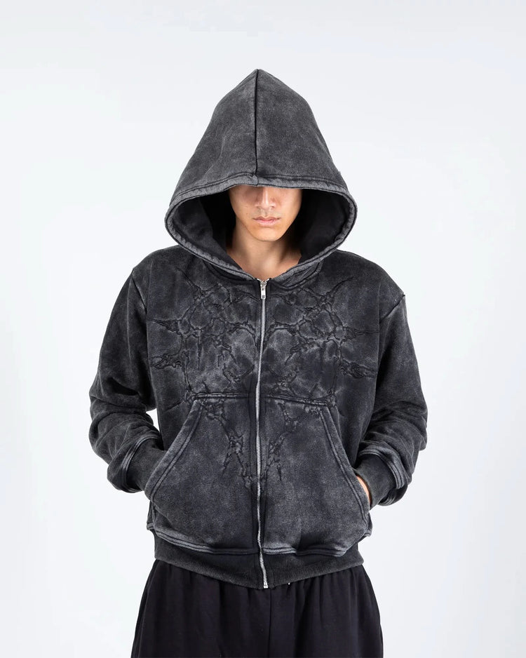 【CPGN STUDIO】Half Zip-up Holly Embroidery Sweat Holly Half Zip Pullover