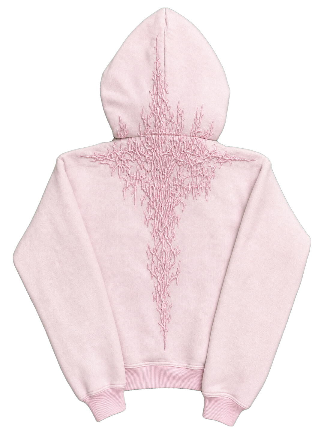 Half a Million Zip-Up Light Pink back hood up