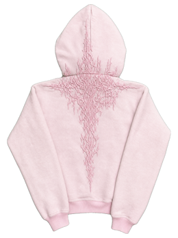 “Half a Million” Embroidery Zip-Up (Light Pink)