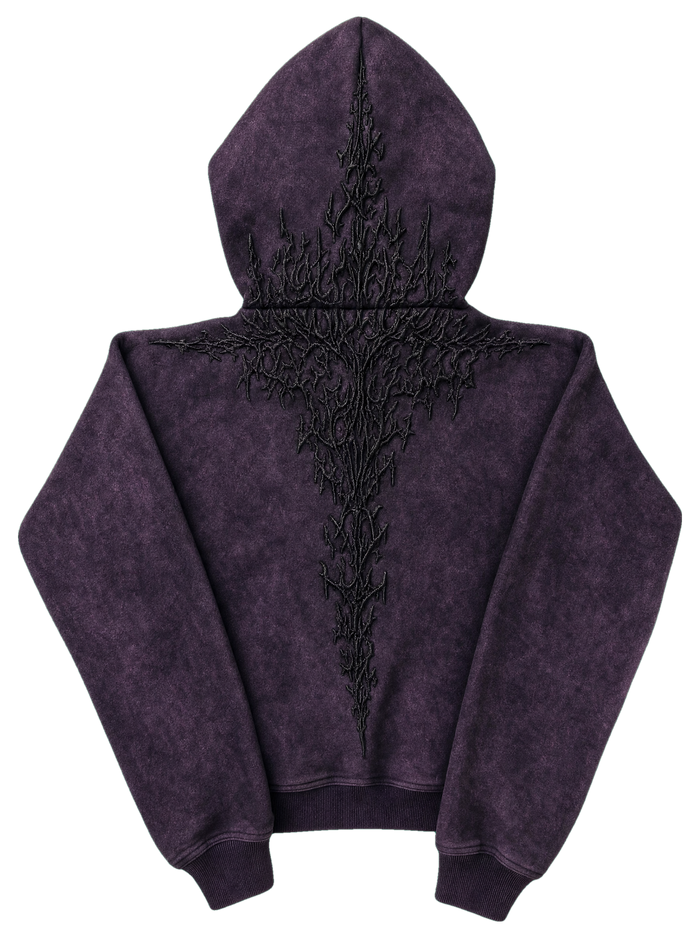 “Half a Million” Embroidery Zip-Up (Purple)