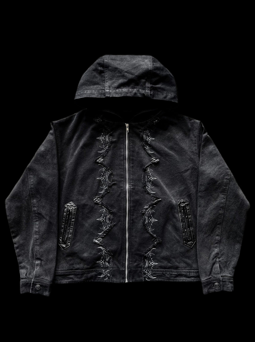 "HUNK" Canvas Jacket on black