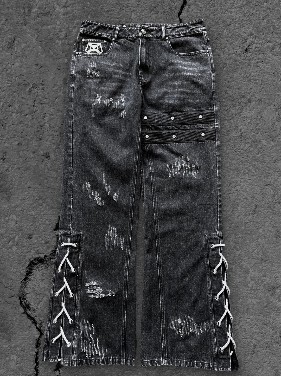 itchigo flared jeans black