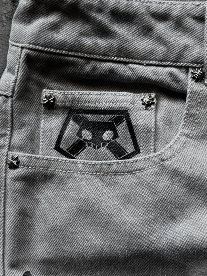 itchigo flared jeans white