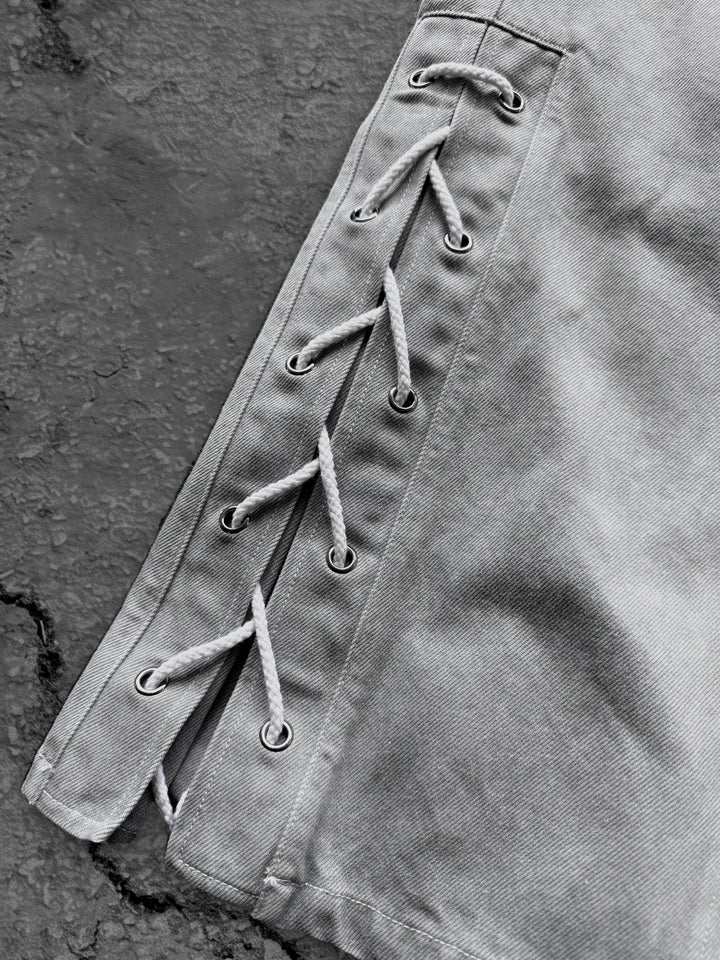 itchigo flared jeans white