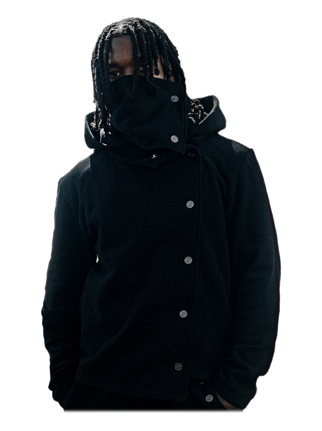 Kokusen Jacket (Onyx), front, on model
