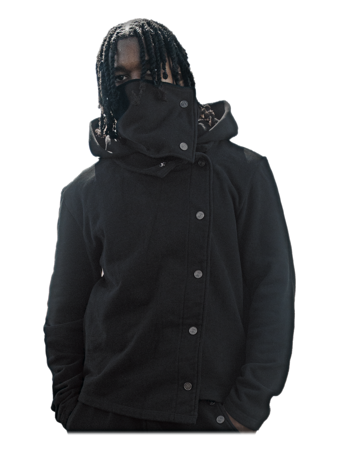 Kokusen Jacket (Onyx), front, on model