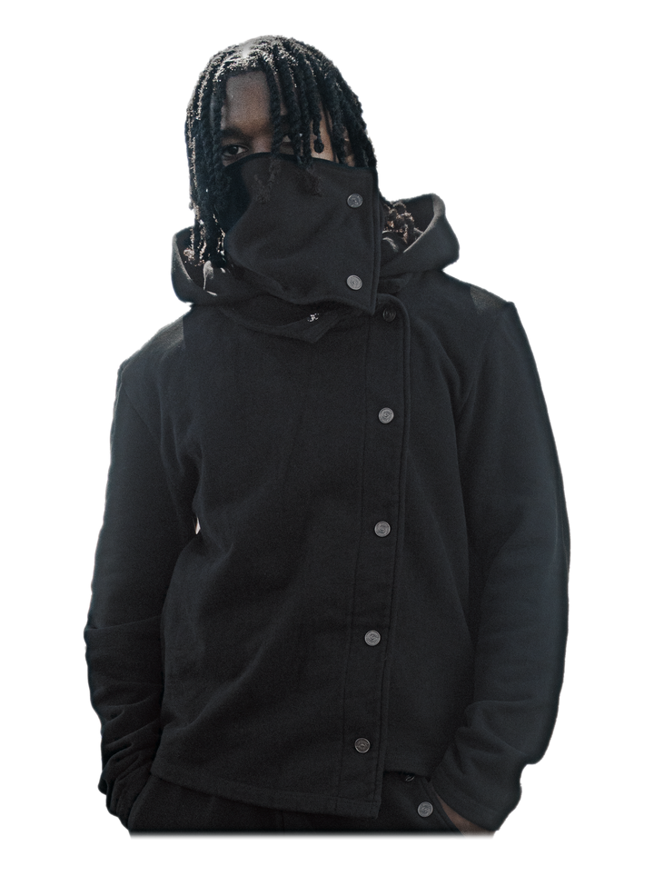 Kokusen Jacket (Onyx), front, on model