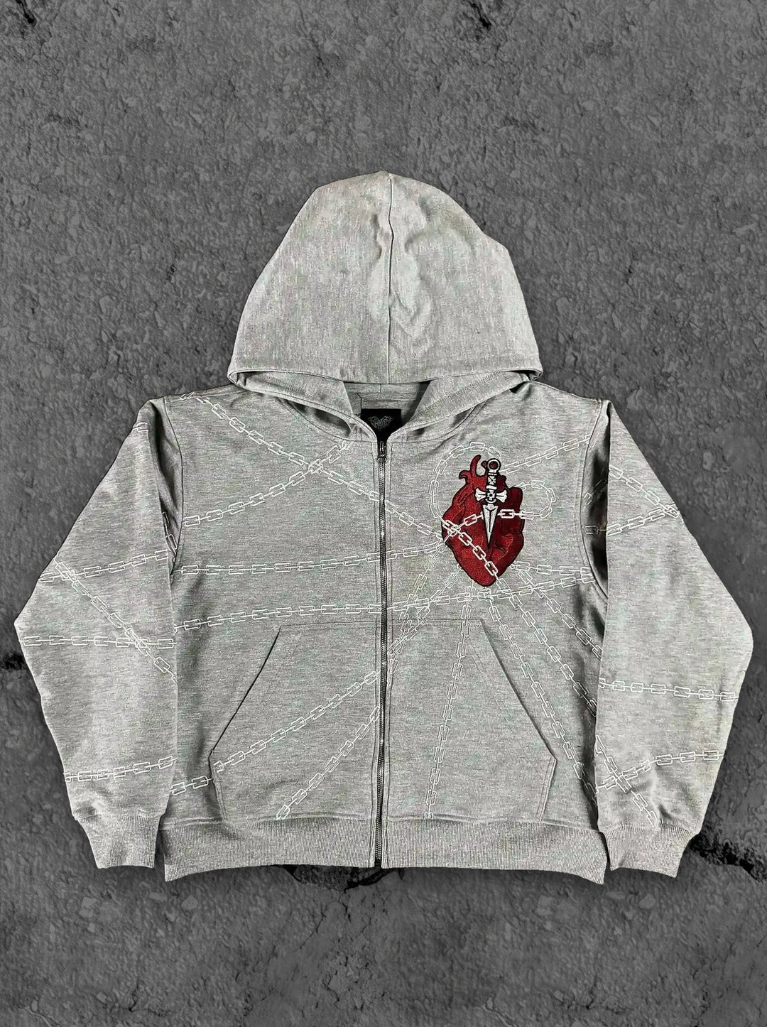 kurapika zip up grey