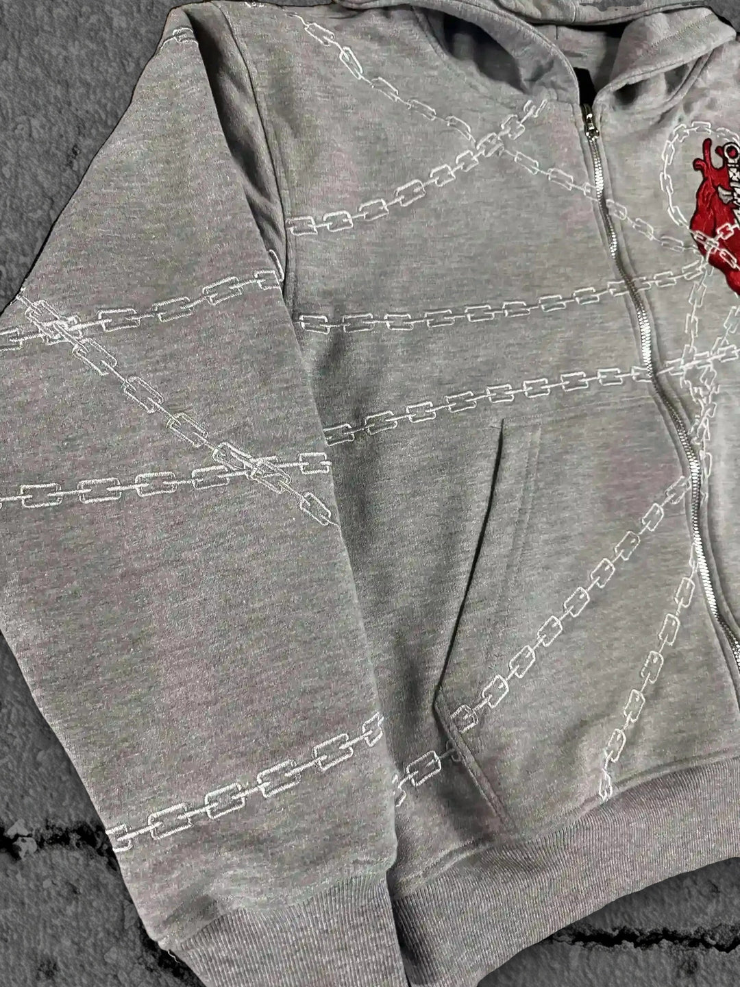 kurapika zip up grey