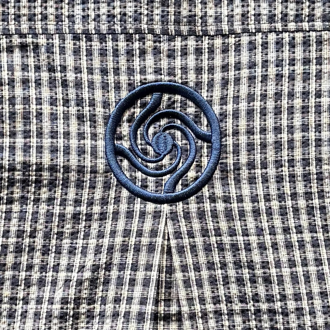 Kyoto Flannel Shirt, close-up: back emblem pleat