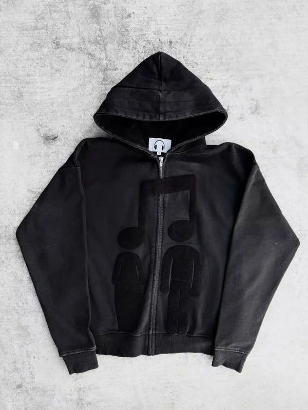 
    
      “Music Connects Us” v2 Zip (Black) - pholoh
    
