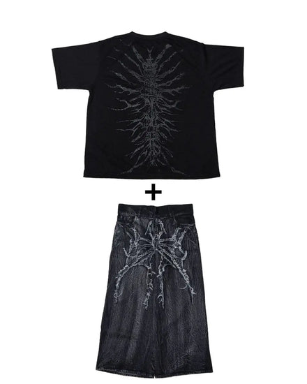 PHANTOM TROUPE JEANS+GHOUL ONYX TEE - pholoh