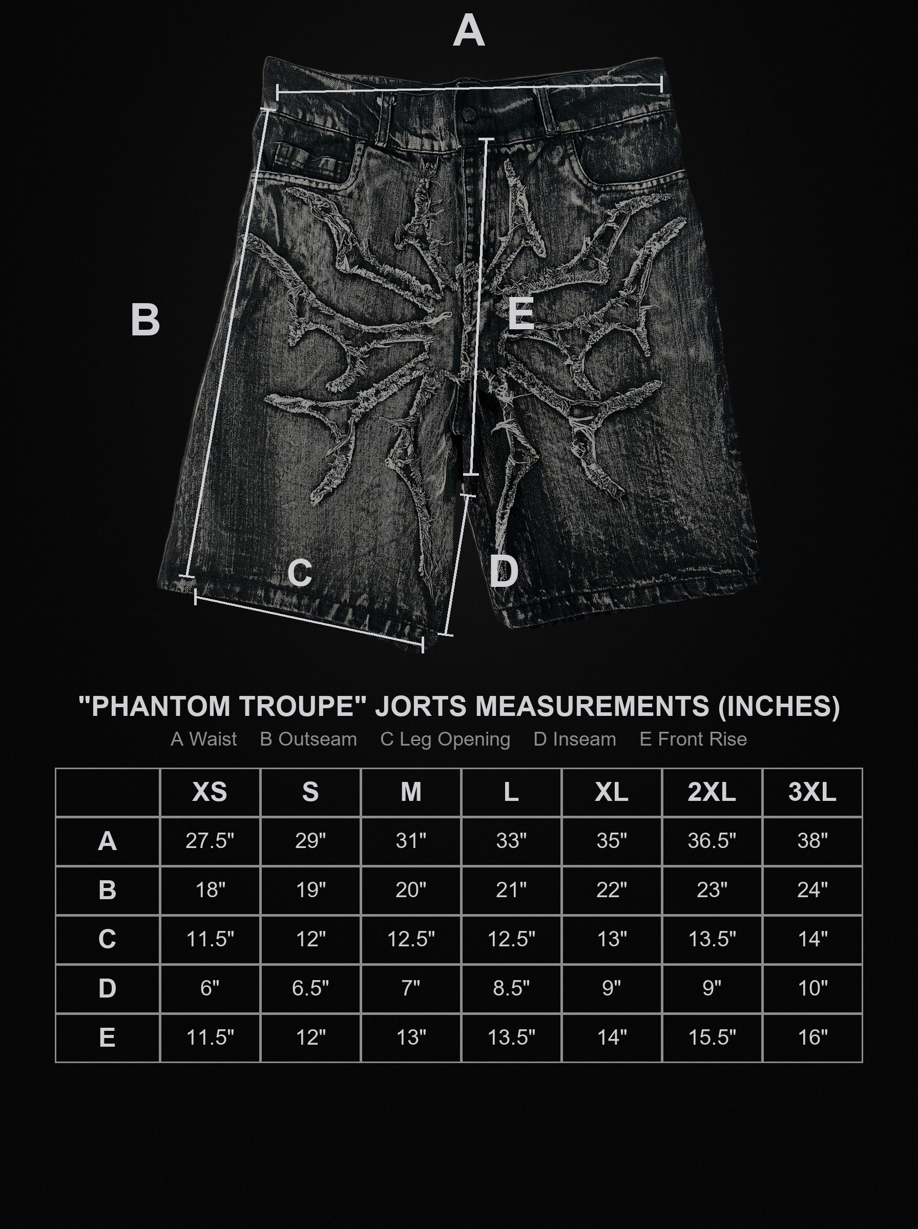 phantom-troupe-jorts size chart