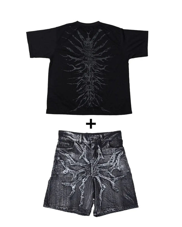 
    
      PHANTOM TROUPE JORTS+GHOUL ONYX TEE - pholoh
    
