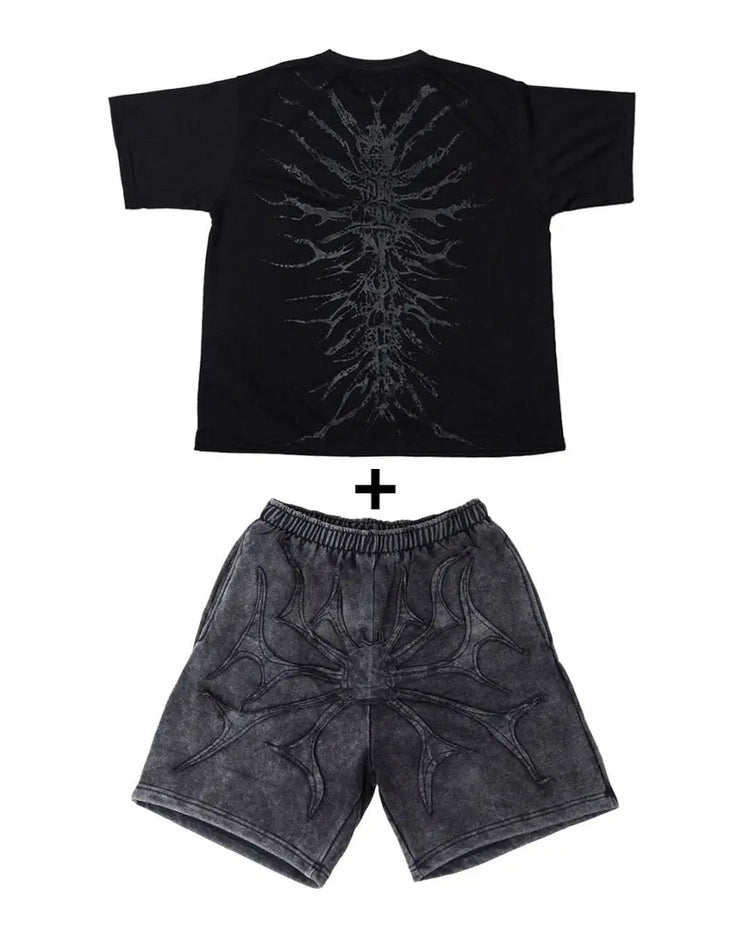 PHANTOM TROUPE SHORTS+GHOUL ONYX TEE - pholoh