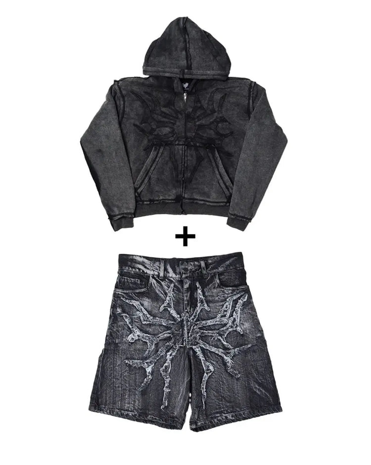 PHANTOM TROUPE ZIP UP + JORTS - pholoh