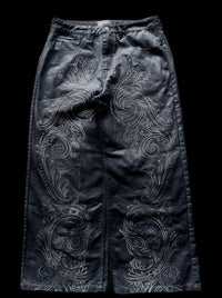 "Blood" Embroidered Jeans