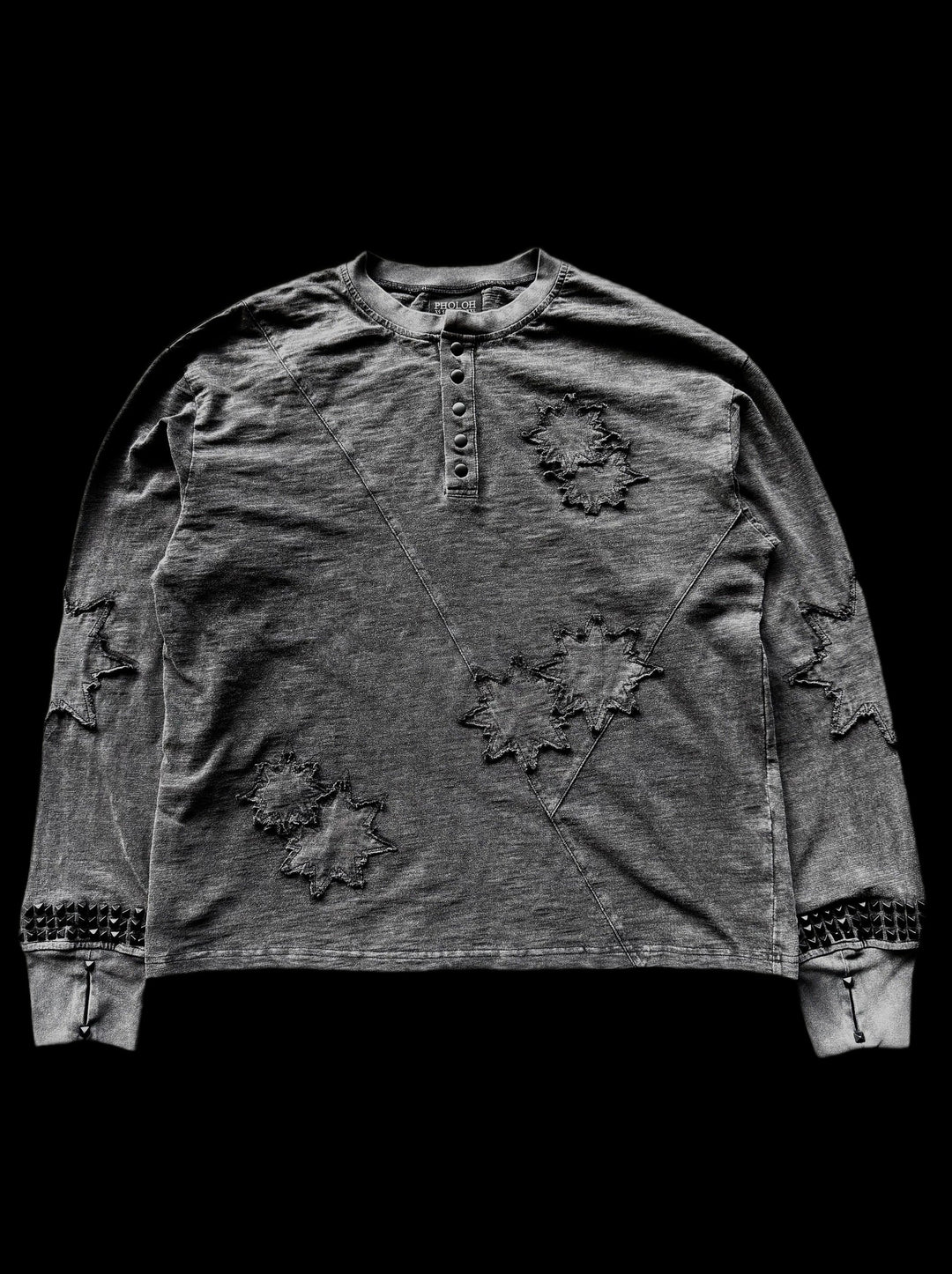 "Regenerator" Slub Longsleeve on black
