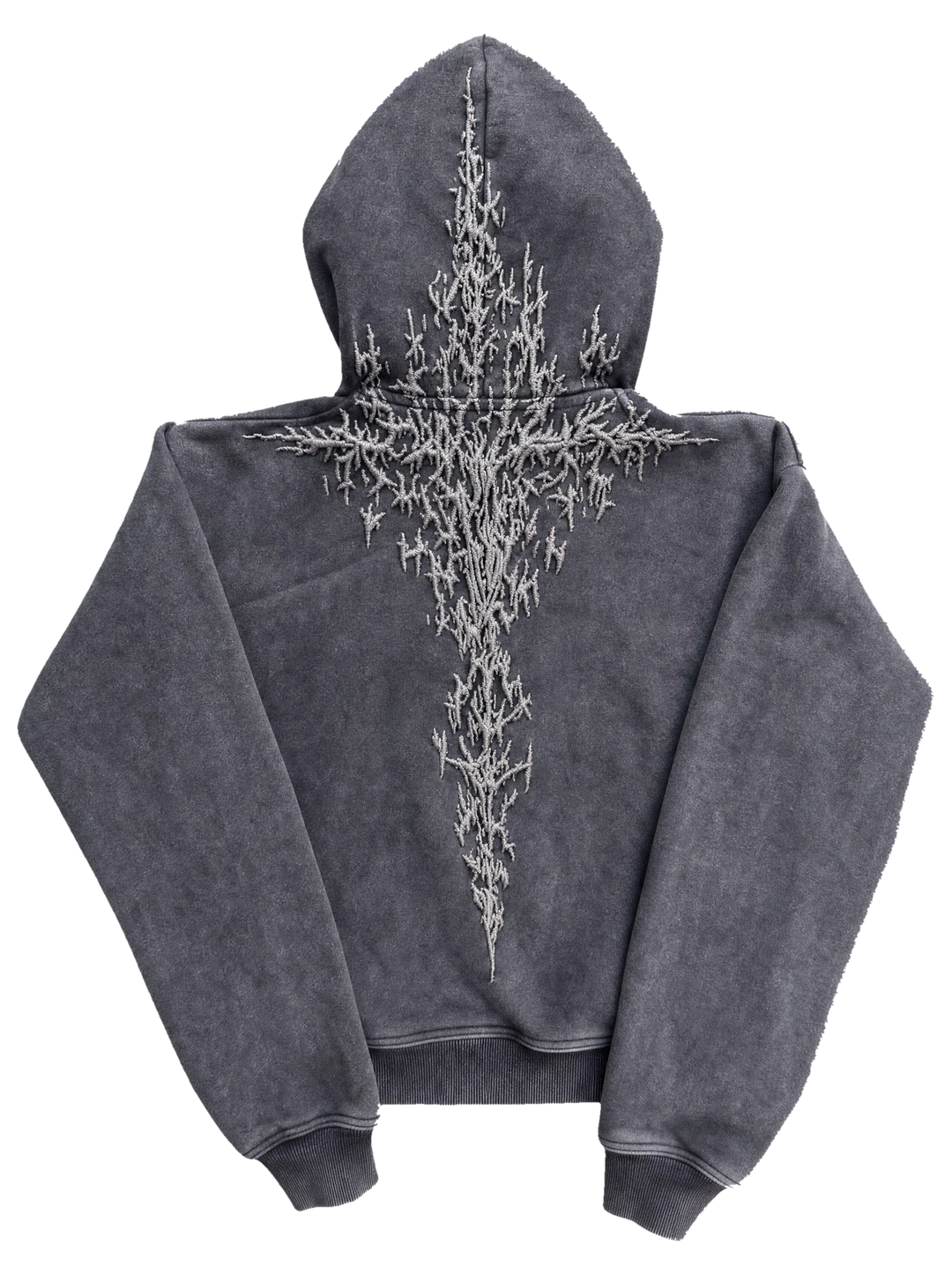 Half a Million Embroidered Hoodie in Grey