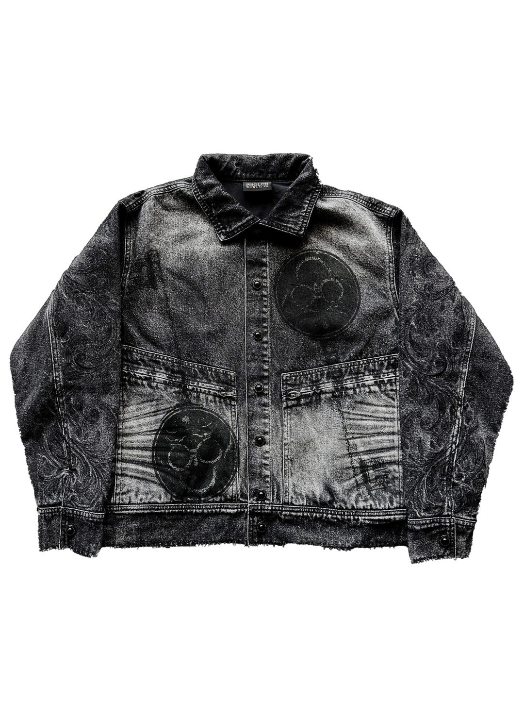 Wesker Embroidered Jacket in Coal
